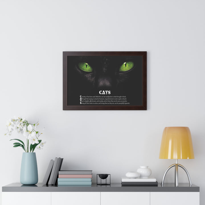 It's Just a Phrase "Cats" Framed Acrostic Poem Print