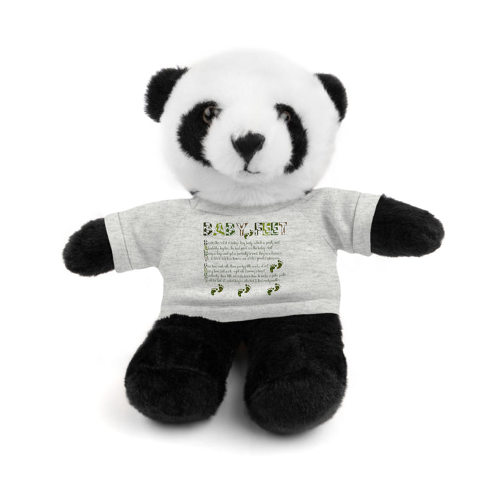 Baby Feet Acrostic Poem Stuffed Animal Collection with T-Shirt - Camo
