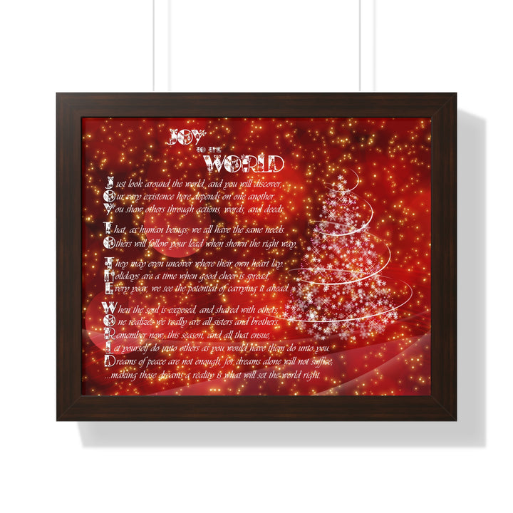 It's Just a Phrase "Joy to the World" Framed Acrostic Poem Print