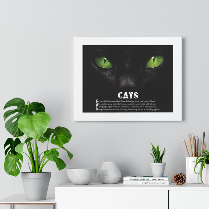 It's Just a Phrase "Cats" Framed Acrostic Poem Print