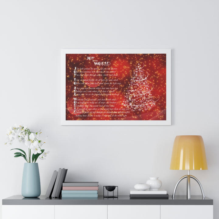 It's Just a Phrase "Joy to the World" Framed Acrostic Poem Print
