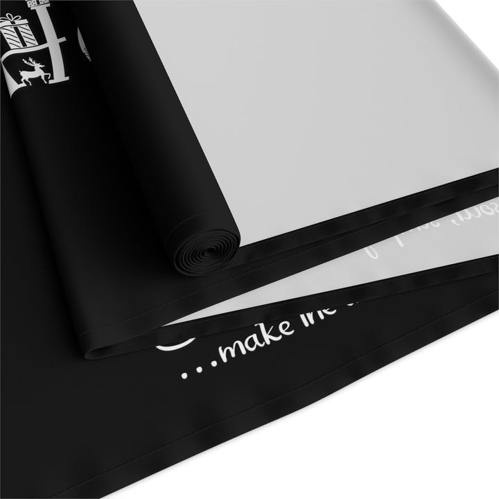 Happy Holidays Acrostic Poem Table Runner - Black-Ornaments