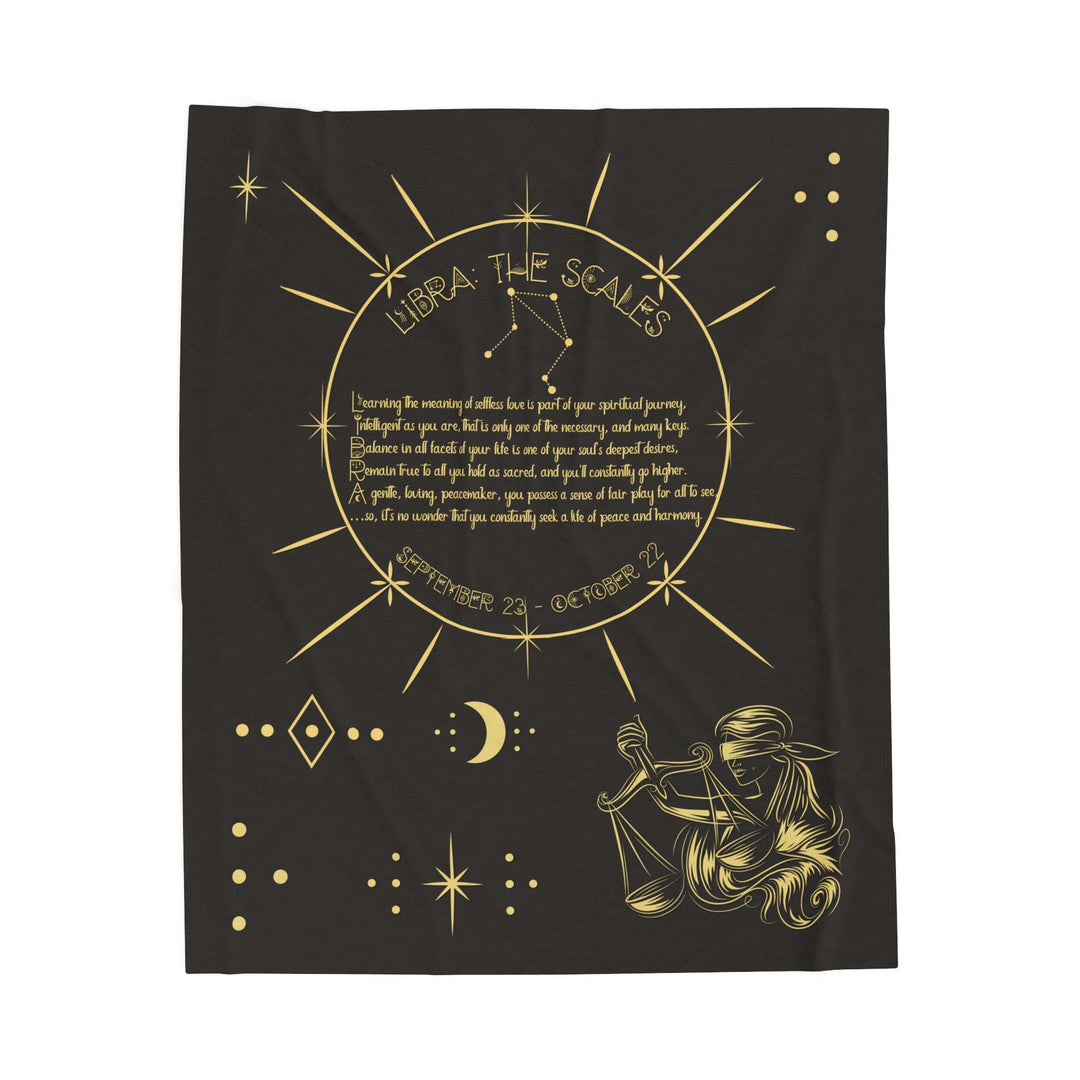 Libra Acrostic Poem Velveteen Blanket