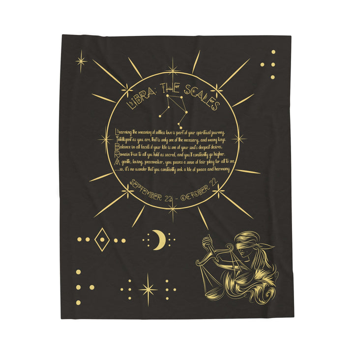 Libra Acrostic Poem Velveteen Blanket