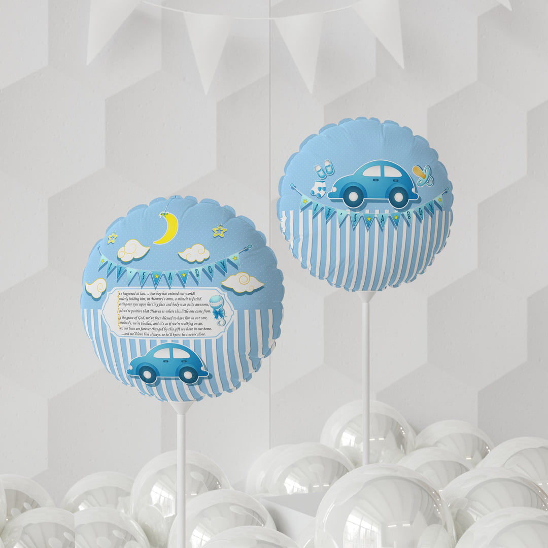 Baby Steps 11" Acrostic "It's a Boy" Poem Balloon