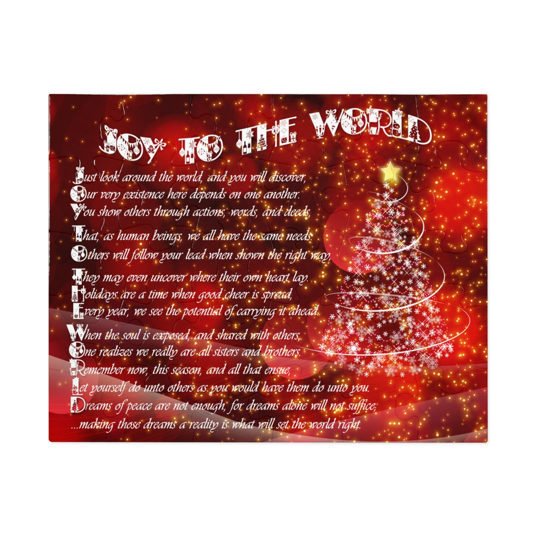 Joy to the World Acrostic Poem Puzzle - Swirl- Tin Box