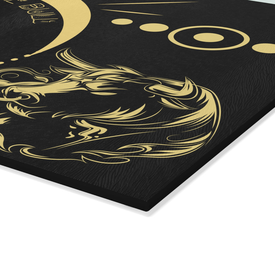 Taurus Acrostic Poem Glass Cutting Board