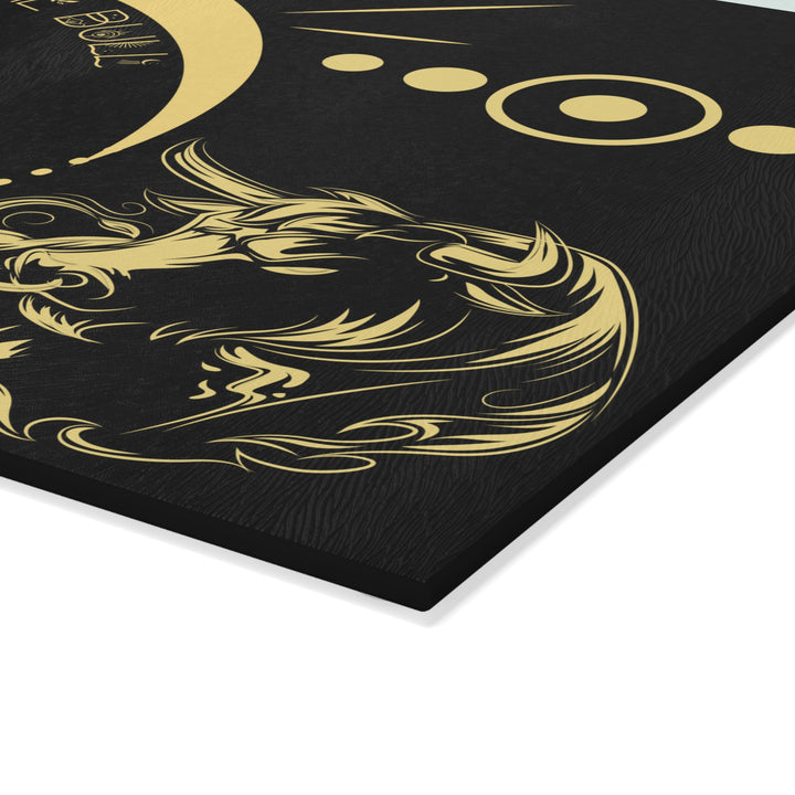 Taurus Acrostic Poem Glass Cutting Board