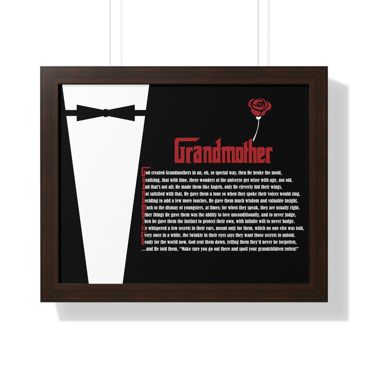 "Grandmother" Framed Acrostic Poem Print