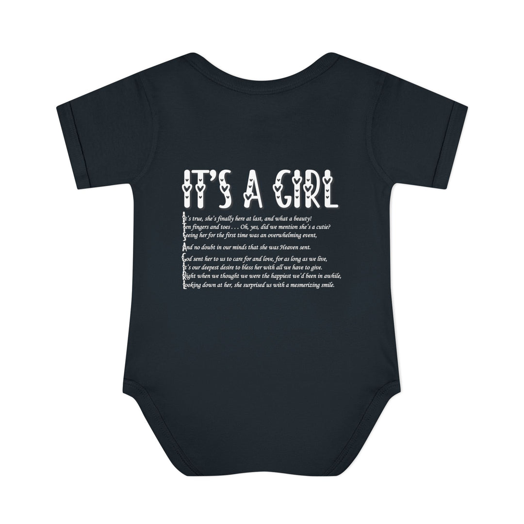 Baby Steps "It's a Girl" Acrostic Poem Bodysuit - Mommy & Baby Elephant