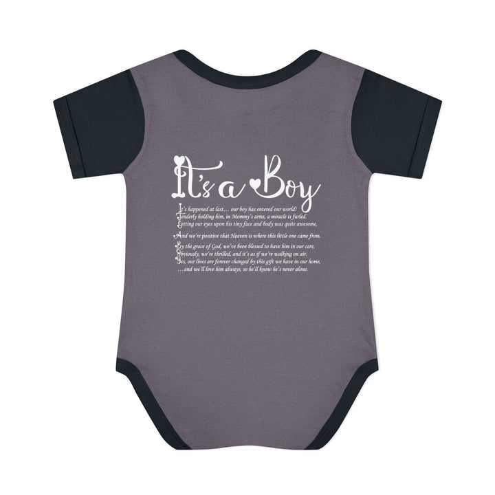 Baby Steps "It's a Boy" Acrostic Poem Bodysuit - Ducky Design