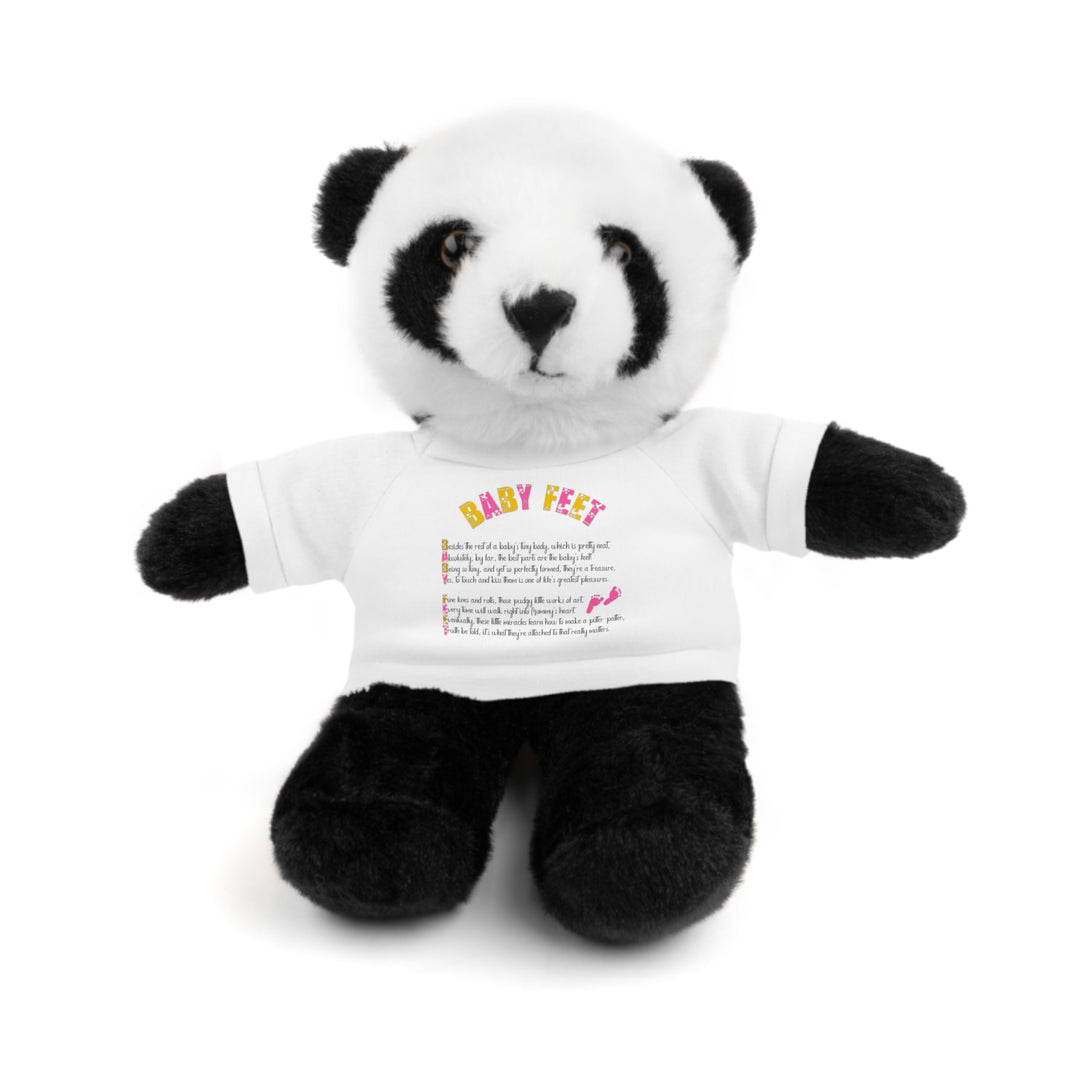 Baby Feet Acrostic Poem Stuffed Animal Collection with T-Shirt - Pink Footprints