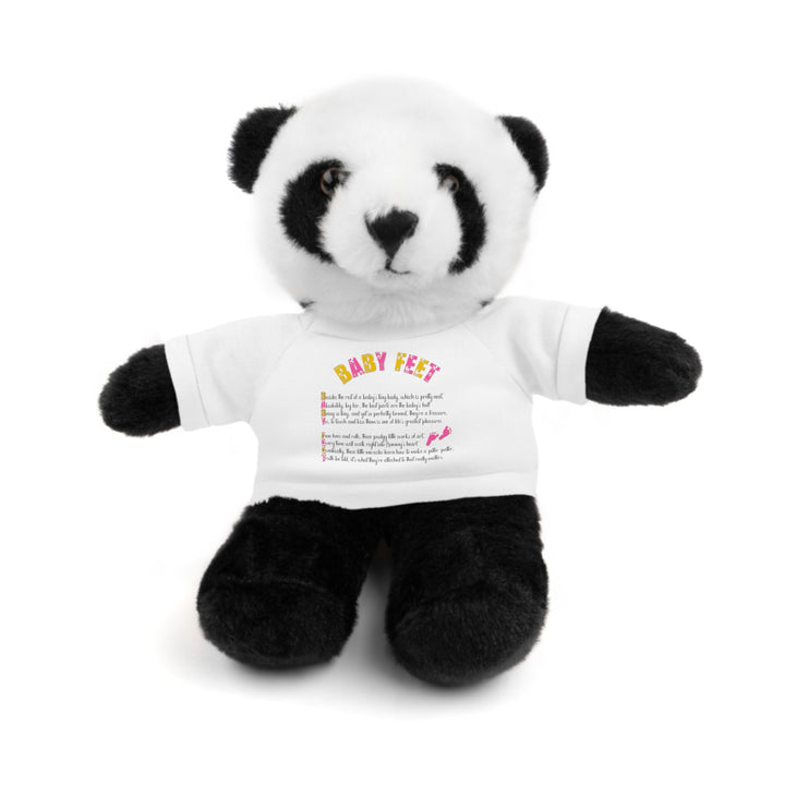 Baby Feet Acrostic Poem Stuffed Animal Collection with T-Shirt - Pink Footprints