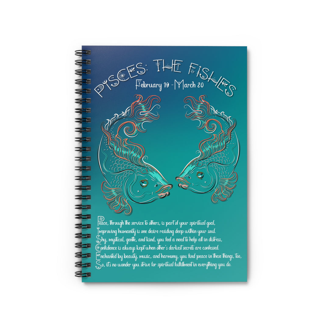 Pisces Acrostic Poem Spiral Notebook
