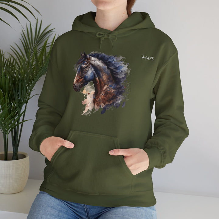 Namesakes, Personalized Acrostic Name Hoodie with Horse Graphic
