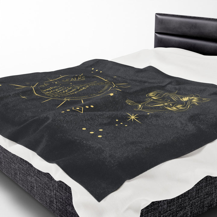 Libra Acrostic Poem Velveteen Blanket