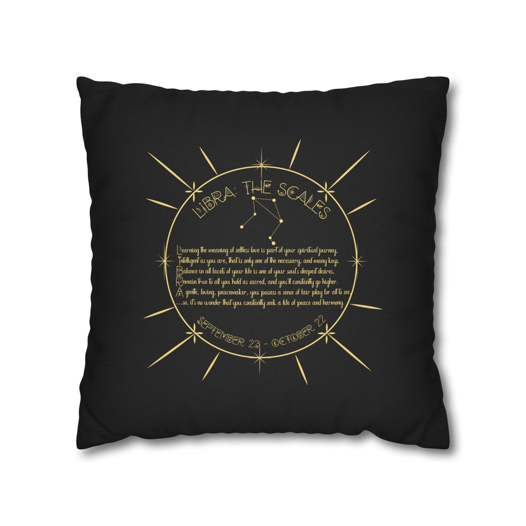 Libra Acrostic Poem Pillow Cover