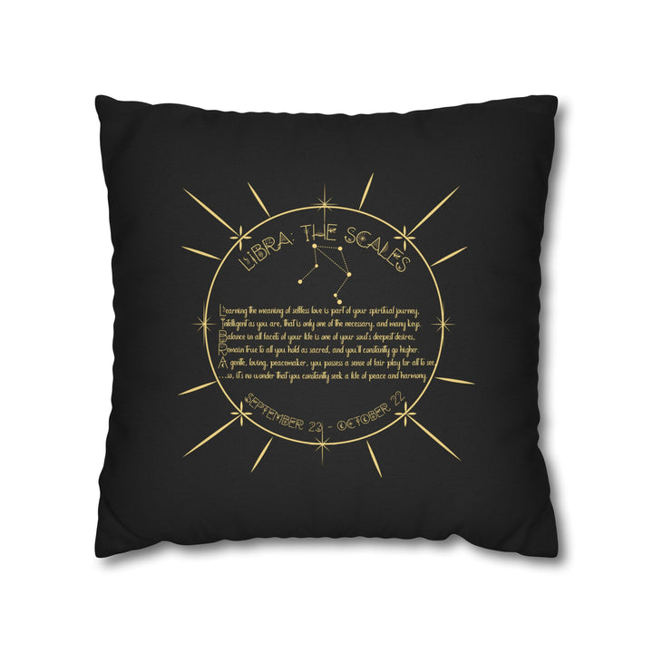 Libra Acrostic Poem Pillow Cover