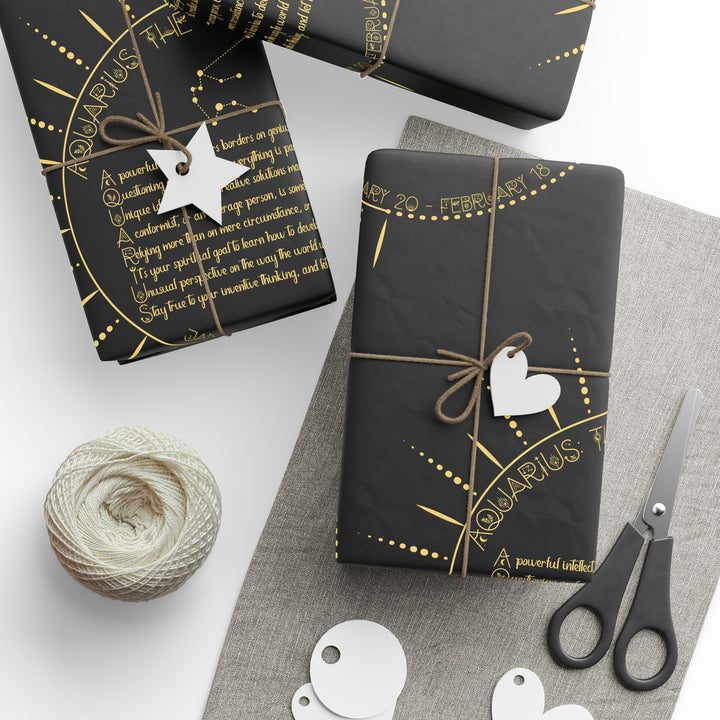 Aquarius Acrostic Poem Chic Gift Wrapping Paper