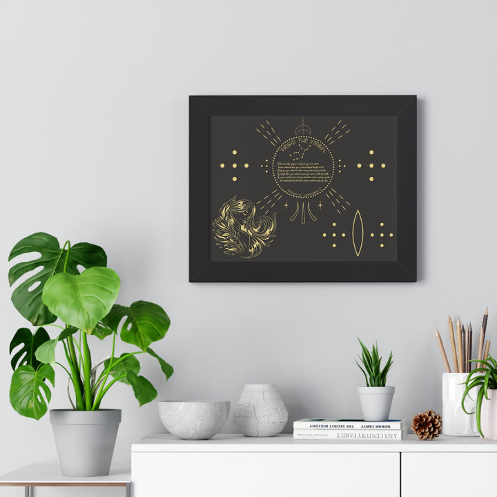 Written in the Stars Framed Acrostic Poem Print - Virgo