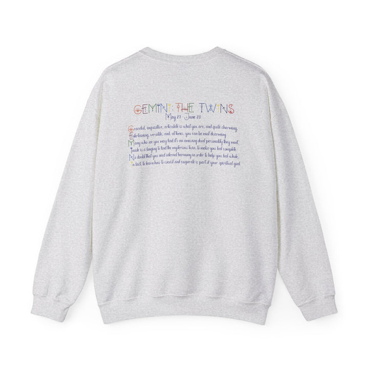 Gemini Astrology Sweatshirt with Acrostic Poem