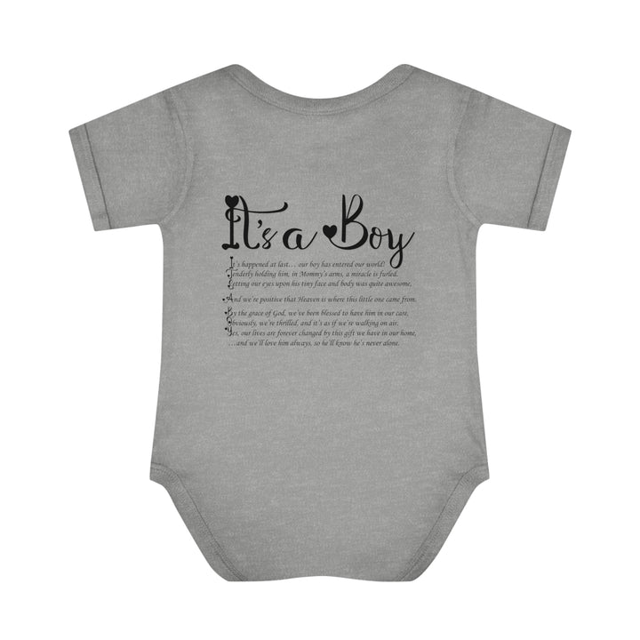 Baby Steps "It's a Boy" Acrostic Poem Bodysuit - Ducky Design