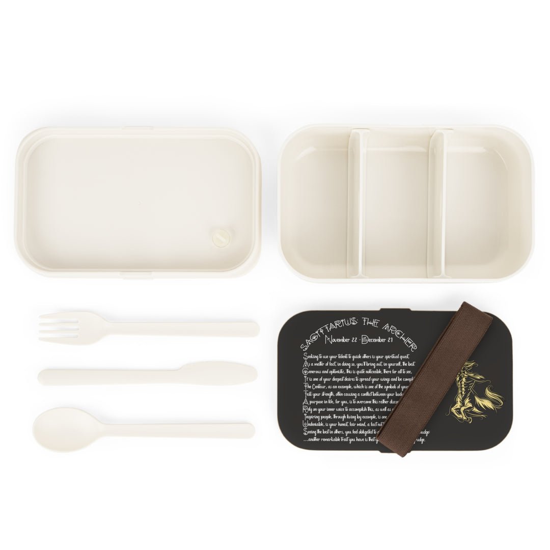 Sagittarius Acrostic Poem Bento Lunch Box - Wooden Lid