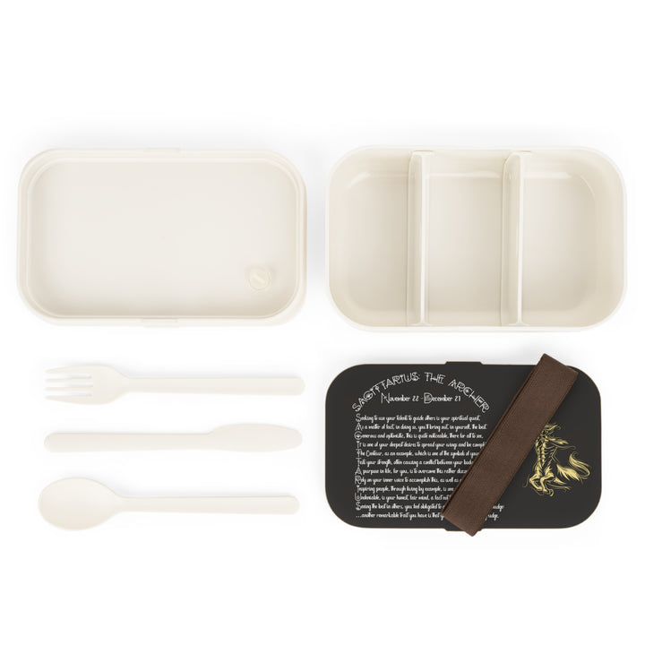 Sagittarius Acrostic Poem Bento Lunch Box - Wooden Lid