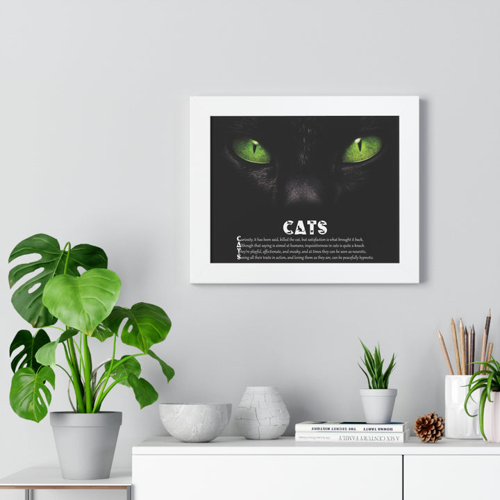 It's Just a Phrase "Cats" Framed Acrostic Poem Print