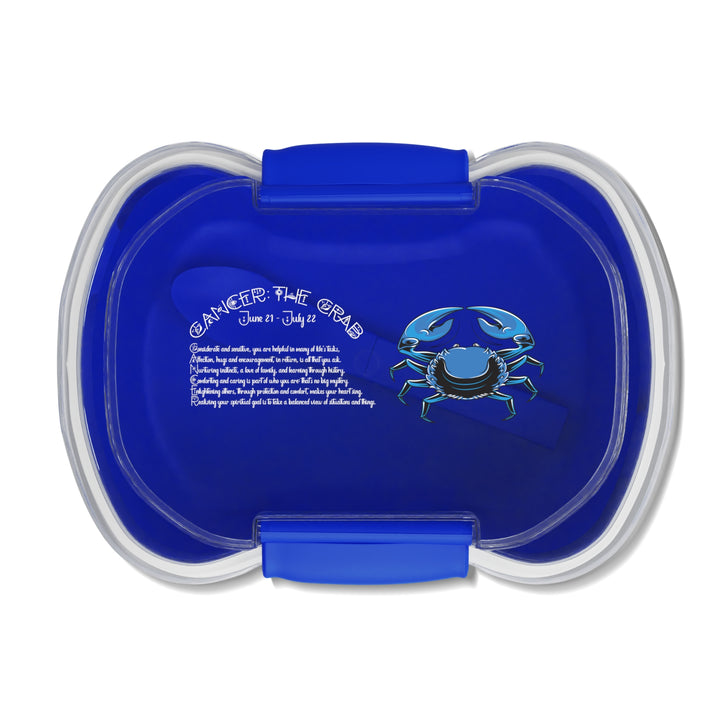 Cancer Acrostic Poem Bento Lunch Box - Blue