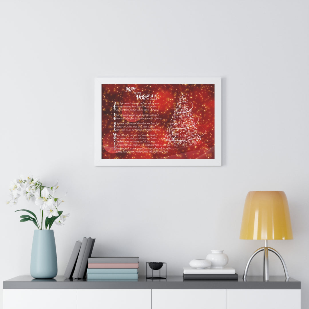 It's Just a Phrase "Joy to the World" Framed Acrostic Poem Print