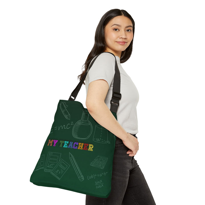 My Teacher Acrostic Poem Adjustable Tote Bag - No Personalization