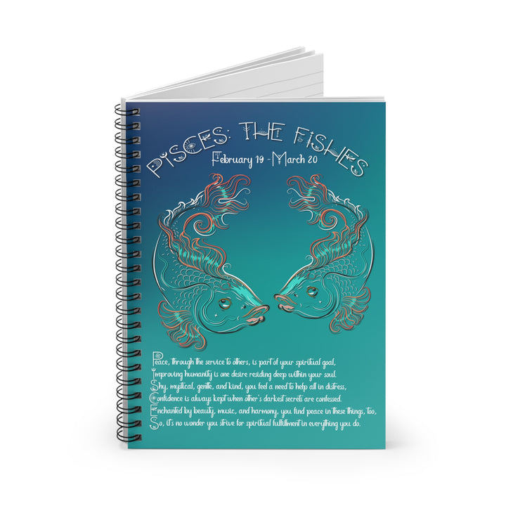 Written in the Stars "Pisces" Spiral Notebook - Ruled Line