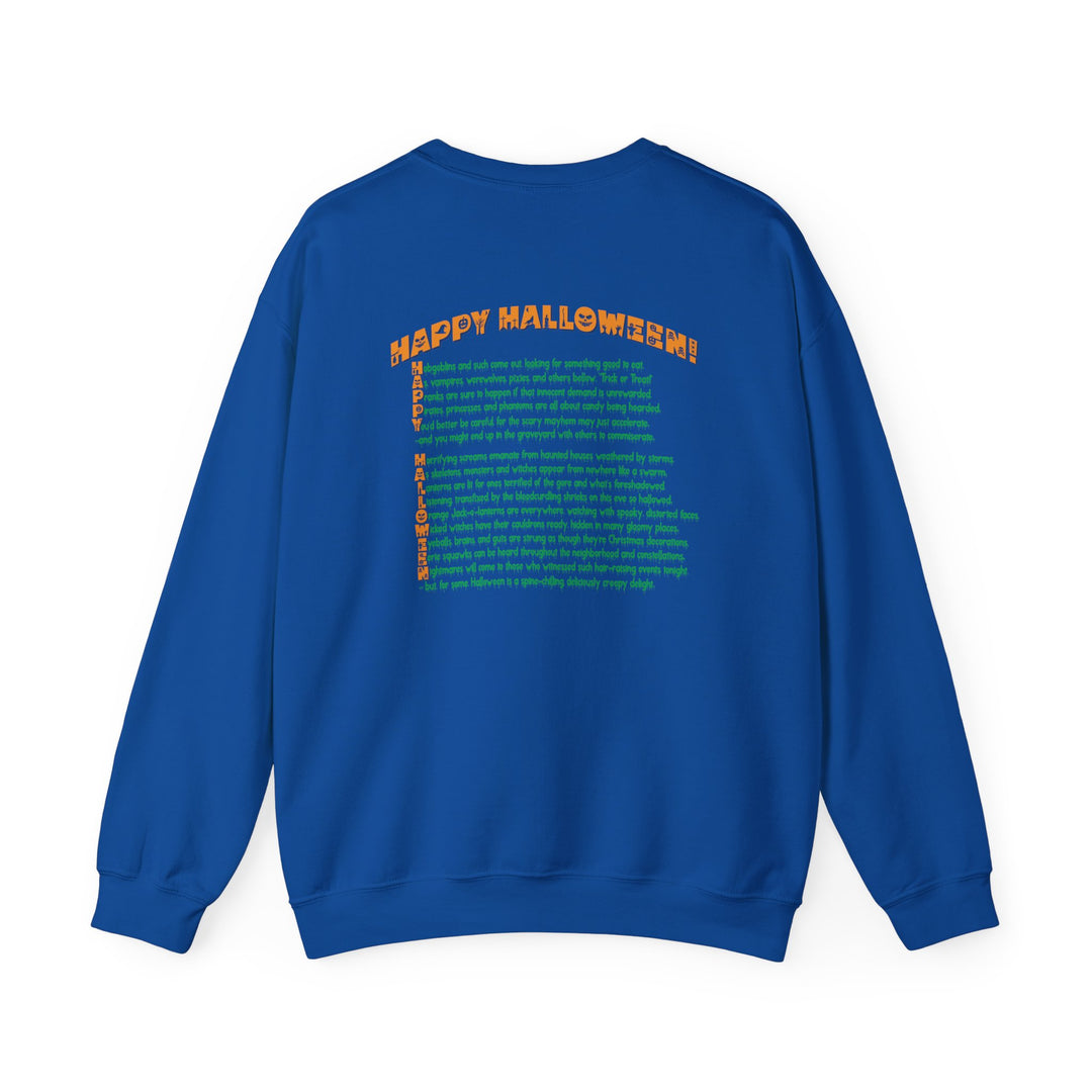 Happy Halloween Acrostic Poem Sweatshirt -  Old Witch