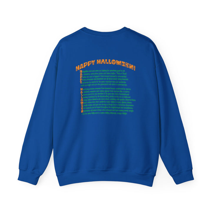 Happy Halloween Acrostic Poem Sweatshirt -  Old Witch