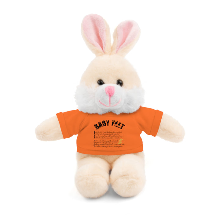 Baby Feet Acrostic Poem Stuffed Animal Collection with T-Shirt - Pink Footprints