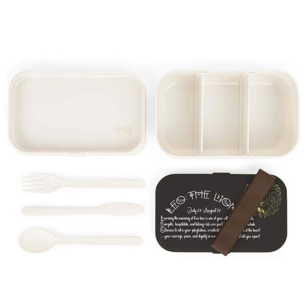 Leo Bento Acrostic Poem Bento Lunch Box - Wooden Lid