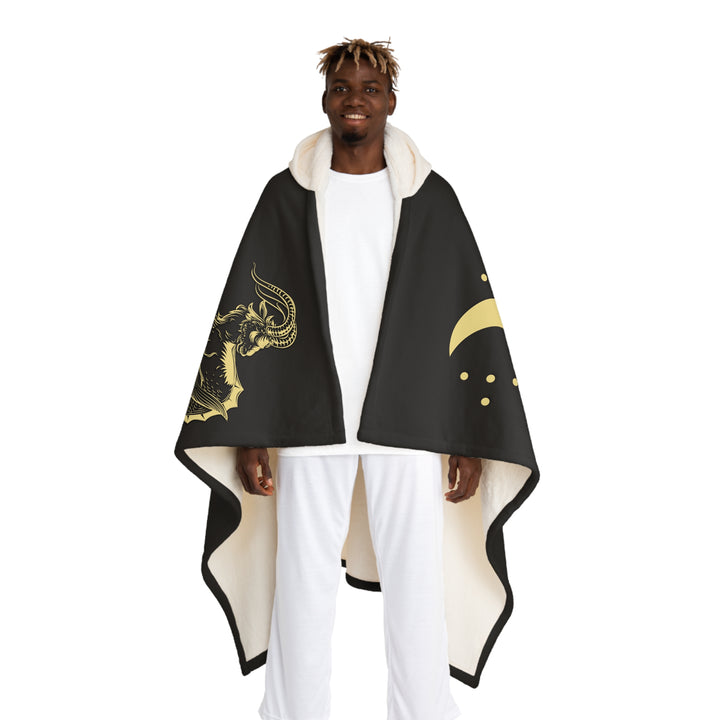 Capricorn Acrostic Poem Sherpa Hooded Blanket