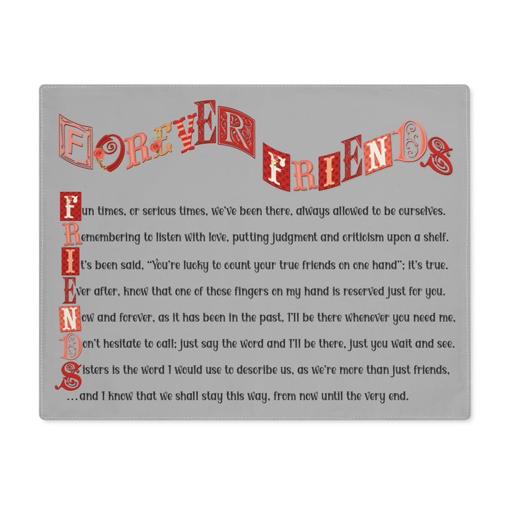 Forever Friends Acrostic Poem Charming Placemat