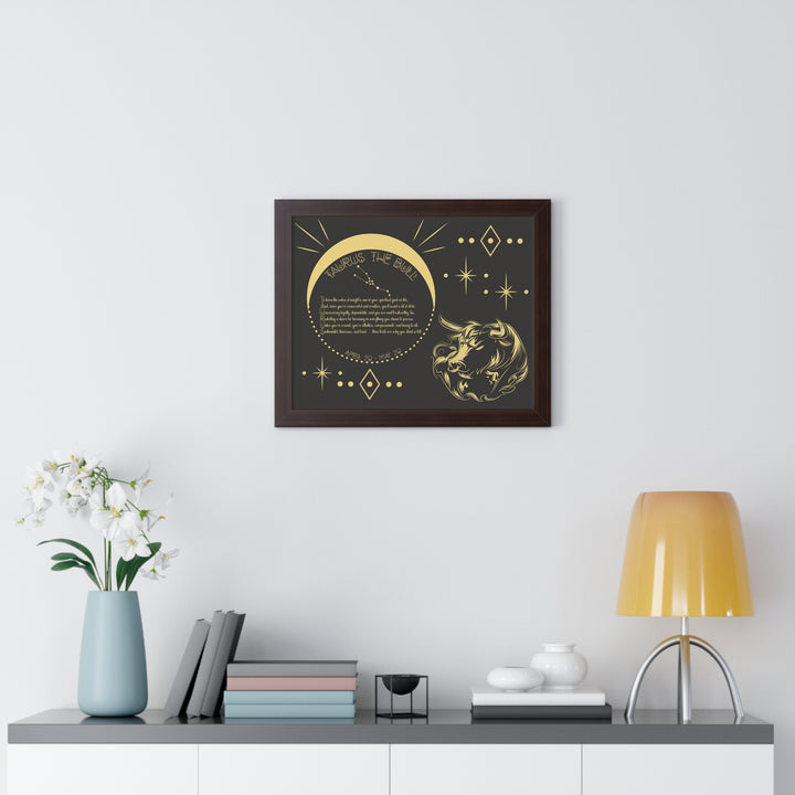 Written in the Stars Framed Acrostic Poem Print - Taurus