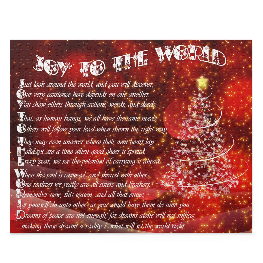 It's Just a Phrase "Joy to the World" Acrostic Jigsaw Puzzle Tree Swirl