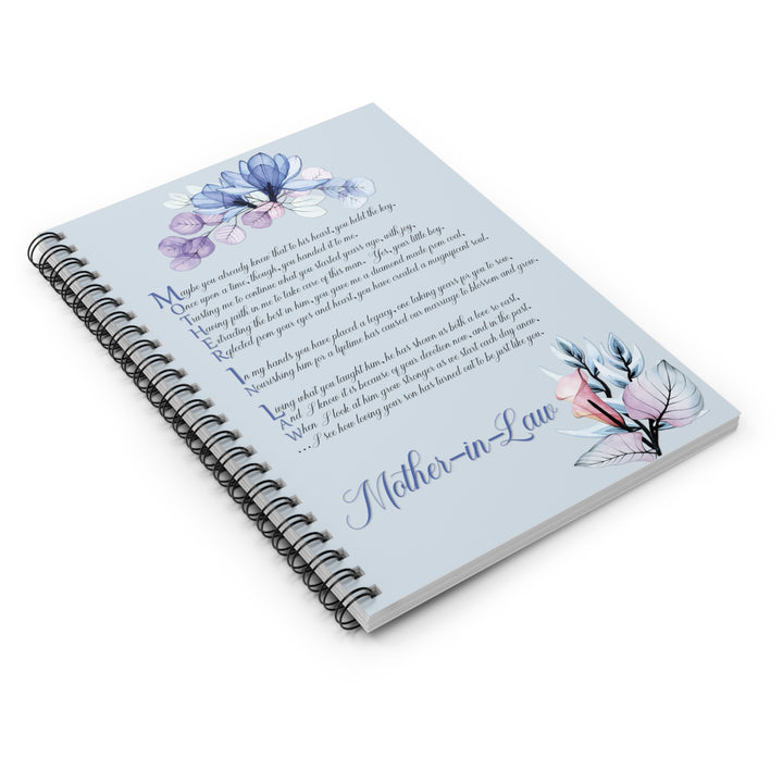 It's Just a Phrase "Mother-in-Law" Spiral Notebook - Transparent Flowers