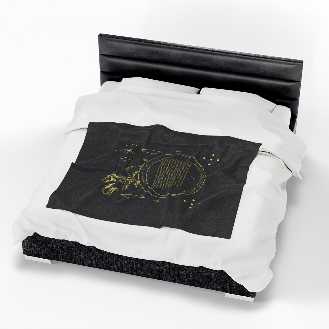Sagittarius Acrostic Poem Velveteen Blanket