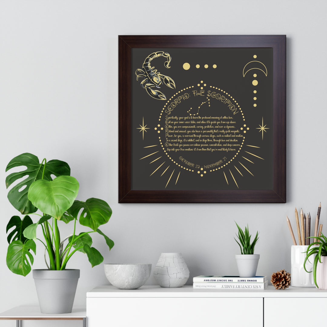 Written in the Stars Framed Acrostic Poem Print - Scorpio