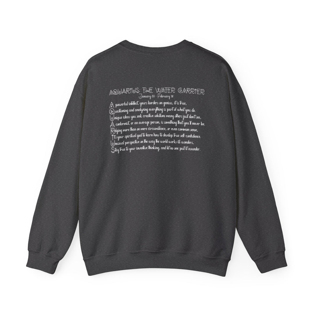 Aquarius Acrostic Poem Astrology Sweatshirt - Unisex