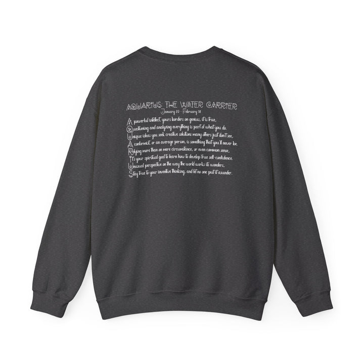 Aquarius Acrostic Poem Astrology Sweatshirt - Unisex