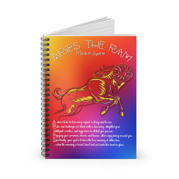 Written in the Stars "Aries" Spiral Notebook - Ruled Line