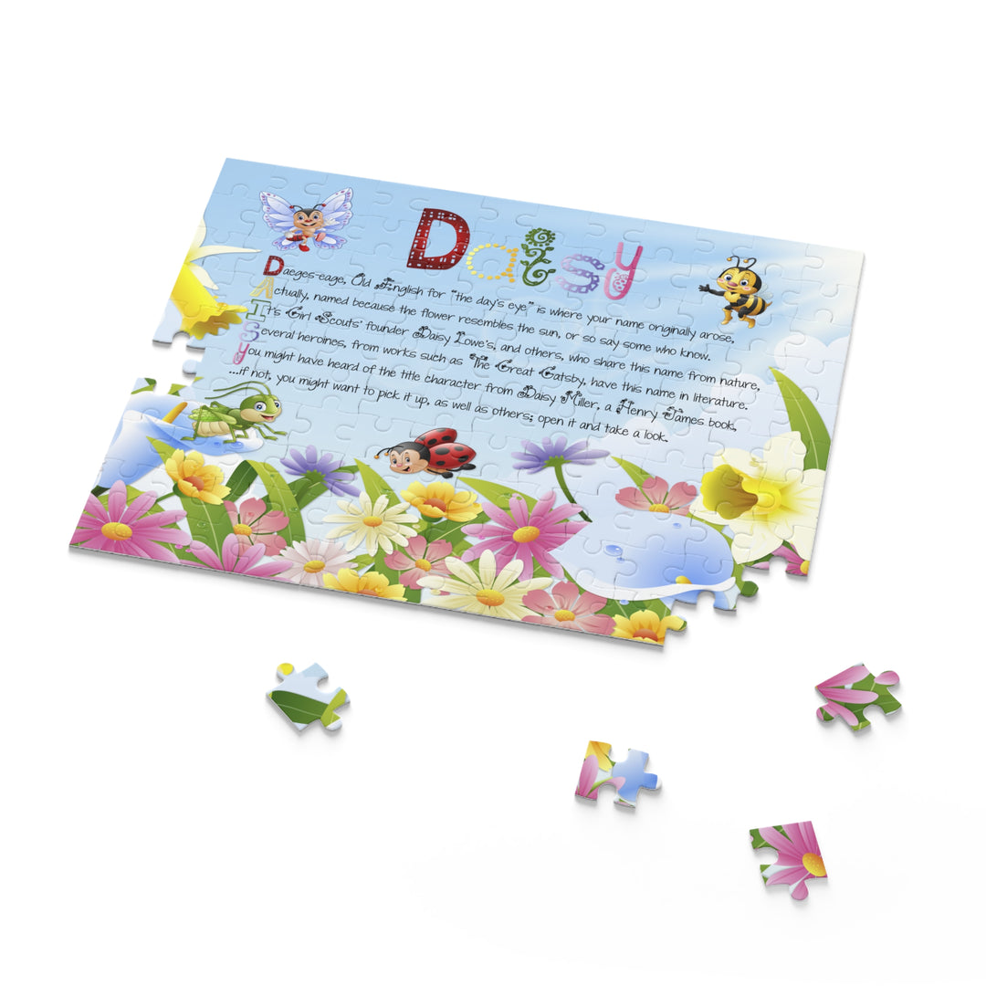 Namesakes Acrostic Name Poem Puzzle - Flowers and Insect Design