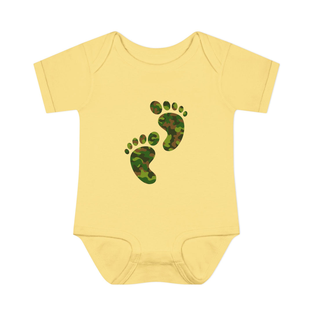 Baby Feet Acrostic Poem Baby Bodysuit - Camo