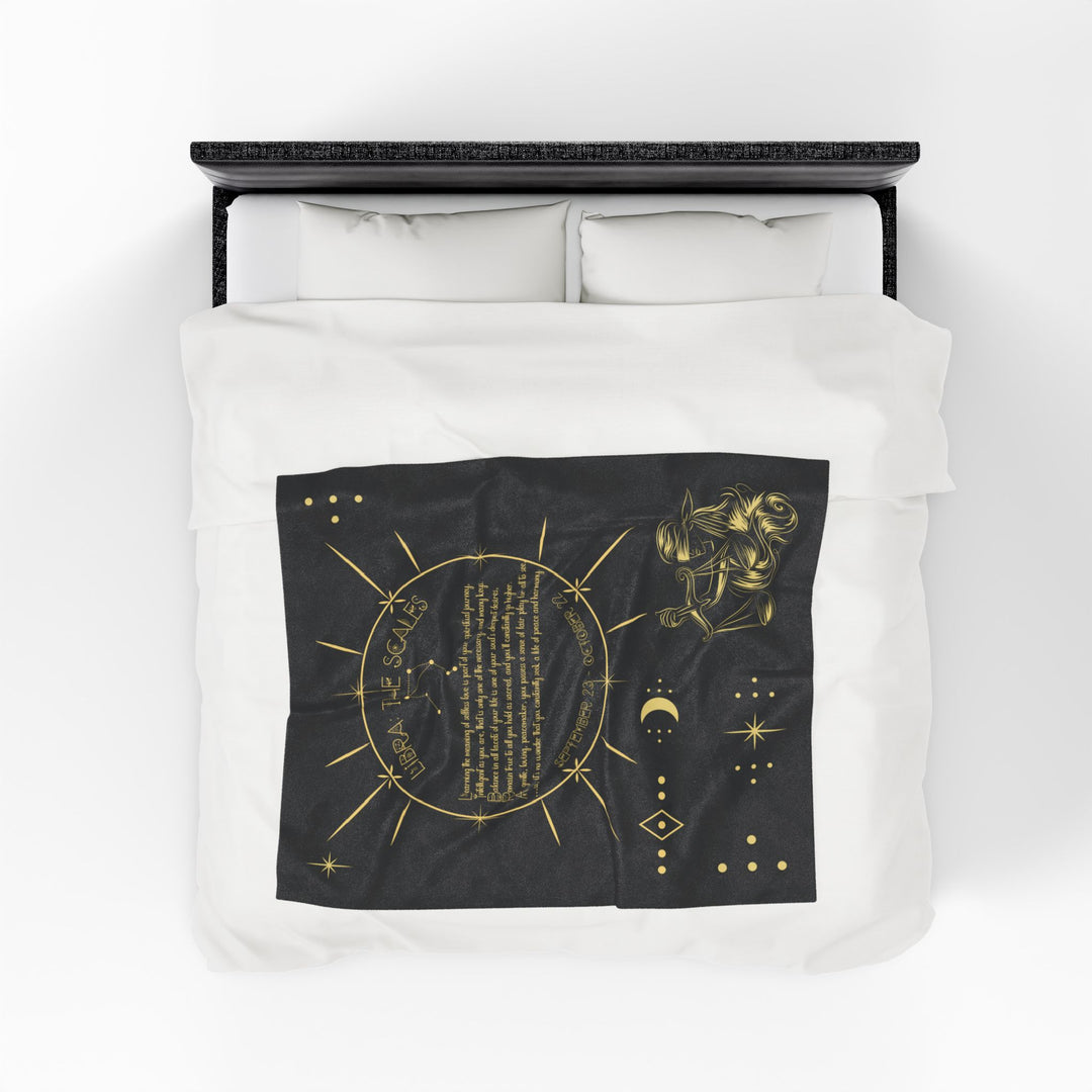 Libra Acrostic Poem Velveteen Blanket